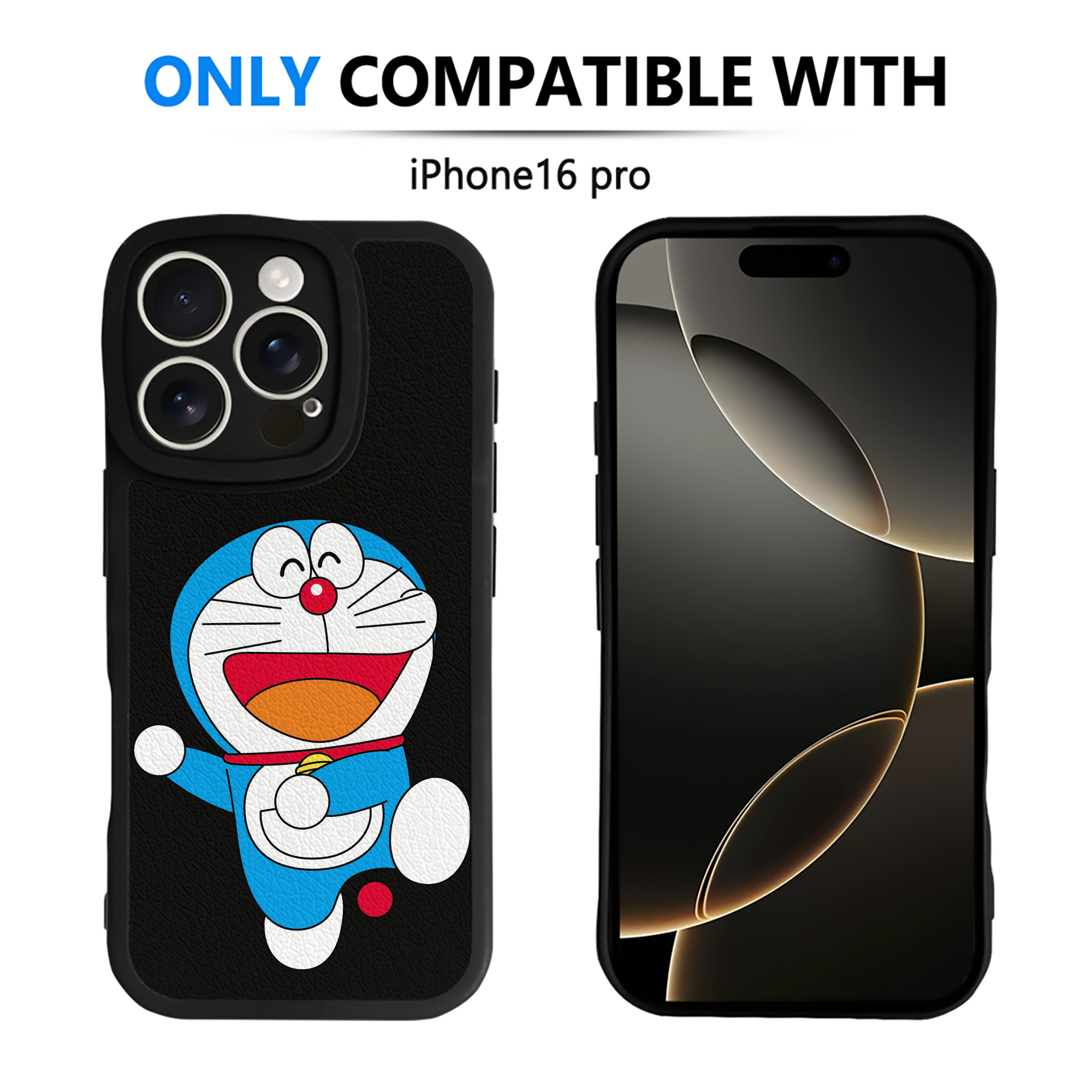 （画像用） ドラえもん Doraemon 【iPhone 16シリーズ対応】シリコンスマホケース（レザー調） 材質：シリコン